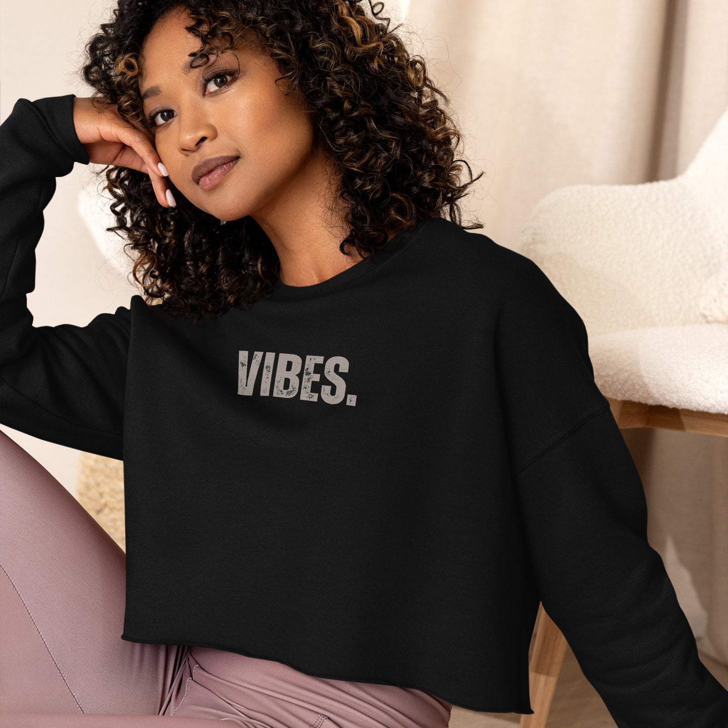 VIBES Cropped Sweatshirt image 1